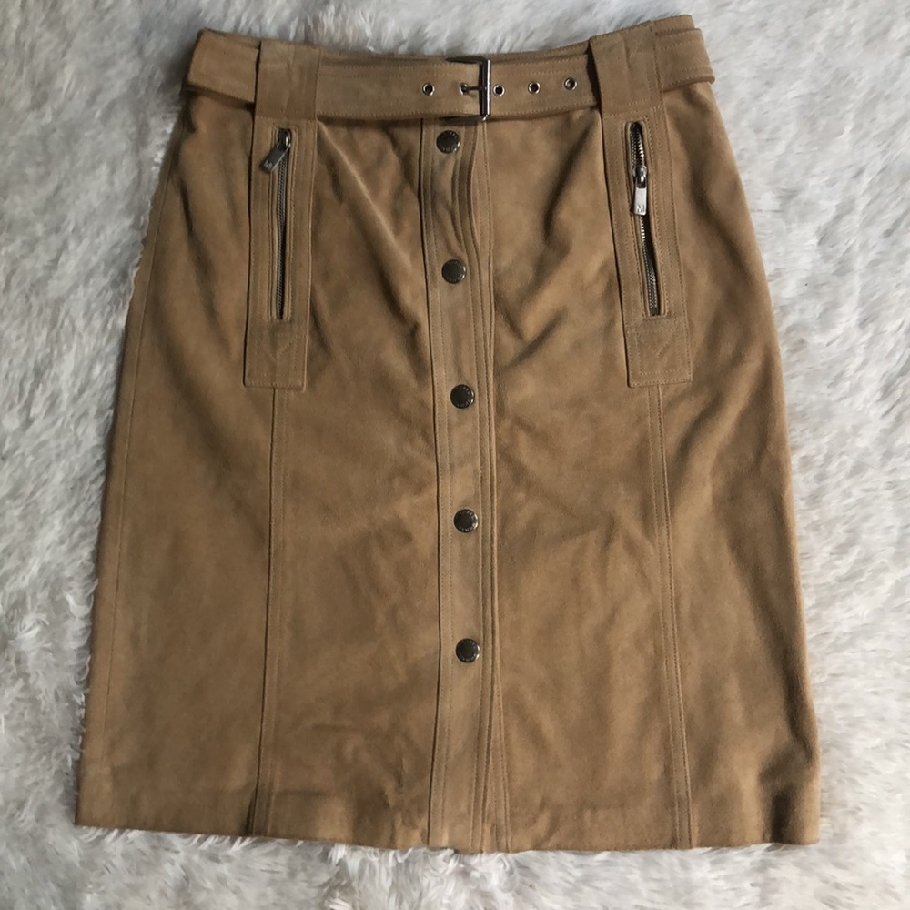Michael Kors Vintage 2004 Leather Suede Skirt 🔥